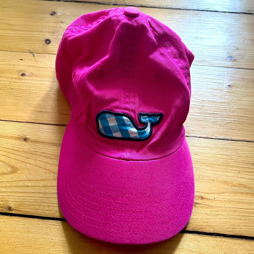 Vineyard vines pink cotton whale hat